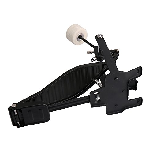 BQLZR 23.5x 14cm Black Aluminum Alloy Percussion Instrument Drum Pedal and Drumstick Set w/Left Spring for Rack Drums Repair Kit