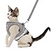 Cat Harnesses and Puppy Harness with Leashes Set, Escape Proof Cat Harness, Adjustable Reflective Soft Mesh Vest Fit Puppy Kitten Rabbit Ferrets's Outdoor Harness