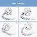 TYRY.HU Pacifier Clip Soother Chains for Baby Girls, BPA Free Soft Silicone Teething Relief Beads Teether Binky Holder Set(2 Pack)