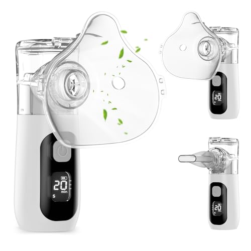 Berrlly Quiet Inhaler for Children and Adults, Portable Inhaler and Inhaler with Fine Mist, Lightweight and Compact, Easy Cleaning, Accessories for the Whole Family, for Home and Travel