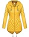 Beyove Women Rain Jacket Hooded Coat with Pockets Outdoors Yellow S