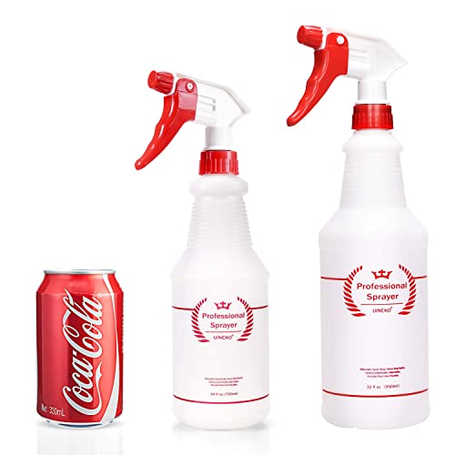 Uineko Empty Spray Bottles, Heavy Duty Sprayer, Mist & Stream, 4 Pack photo 9