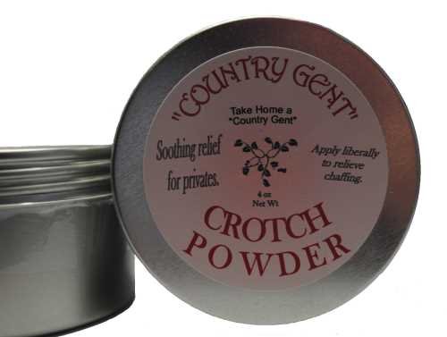 Crotch Powder, 4 oz Tin, Puff included Country Gent Crotch Powder, 4 oz Tin, Puff included "Country Gent"