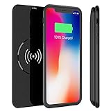 Battery Case for iPhone X/Xs，5000mAh QI Wireless Charger Power Bank, 2in1 Rechargeable Extended Battery Pack Charging Case for iPhone X/Xs, Protective Backup Power Case for Wireless Charging Devices