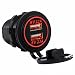 Cllena Dual USB Charger Socket Power Outlet 2.1A & 2.1A for Car Boat Marine Mobile (4.2A-Red) primary