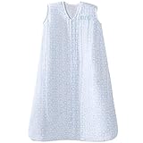 Halo 100% Cotton Muslin SleepSack Wearable Blanket, Circles Turquoise, X-Large
