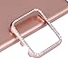 Coobes Compatible with Apple Watch Case 38mm 42mm, Metal Bumper Protective Cover Women Bling Diamond Crystal Rhinestone Shiny Compatible iWatch Series 3/2/1 (Diamond-Rose Gold, 42mm)