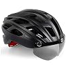 Fietshelm met veiligheidslicht en vizier, KINGLEAD CE-gecertificeerd Unisex Beschermde fietshelm voor fietsen Buiten…