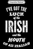 Composition Notebook: Funny St. Patricks Day Design Irish Beer Shamrock Gift  Journal/Notebook Blank Lined Ruled 6x9 100 Pages
