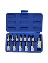 ABN 13 piezas SAE Hex Bit Socket de acero S2 Kit de herramientas Socket Set