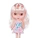 Evursua Big Head BJD Dolls12inch,Custom Dolls Compatible with Blythe Doll Clothes 2 Set,Color Eyes Changing,Doll Collector/Girls Gift
