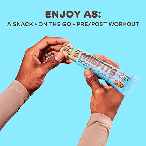 Misfits Vegan Protein Bar, Cookies & Cream Bar, Plant Based Chocolate
