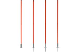 TNZMART Orange Spring Agility Training Pole Set Soccer Plug-in Type Dribbling Pole Coaching Sticks for Sports, Traning, Warning