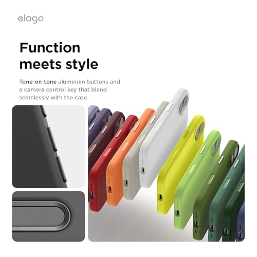 elago iPhone 17 (6.3") Magnetic Liquid Silicone Case - MagSafe Compatible, Shockproof, Slim, Soft-Touch Finish (Black)