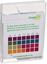 Simplex Health pH Test Strips 0-14 Wide Range Dual Pad Water Testing 100 Strips view 2