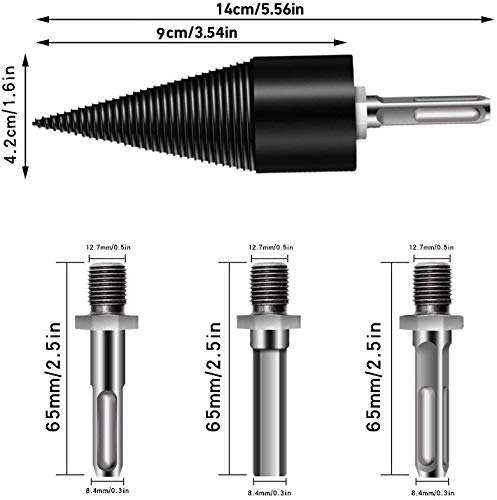 42mm Holzspalter Bohrer, Spaltholzkegel Holzspalterbohre, Kegelspalte, Holzspalter Schraube Kegel, Brennholzspalter… – Bild 3