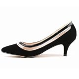 ZriEy Women's Ladies classic Simple Pumps Elegant Sexy Comfort Mid Heel Dress Pump