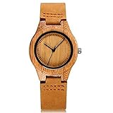 CUCOL Womens Wooden Watches with Leather Strap and Gift Box