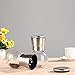 Guluman (2 pcs) Glass & Stainless Steel Salt and Pepper Grinder Set - Brushed Stainless Steel Pepper Mill & Salt Mill Shakers with Adjustable Ceramic Rotor