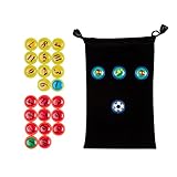 AGPTEK 26PCS Soccer Magnets, Football Magnets Tactic Coaching Strategy Black Drawstring Bag