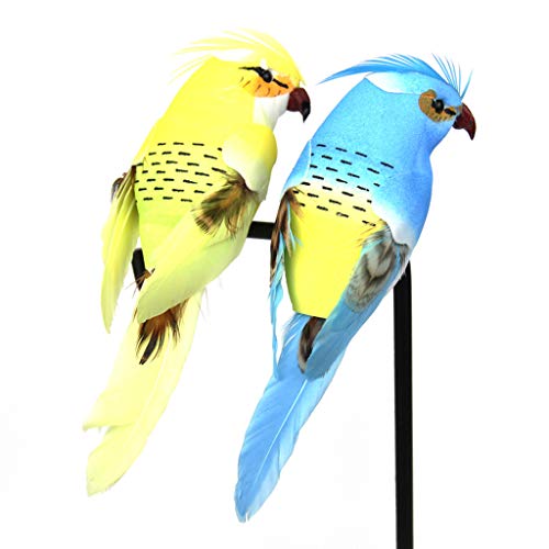 Clearance Sale!UMFun 12PC/Set Parrots Artificial Birds Model Outdoor Home Garden Lawn Tree Decor - Thumbnail 5