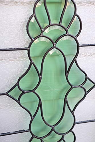 ANGIEHAIE Glass Beveled Window Panel 19" x 27"
