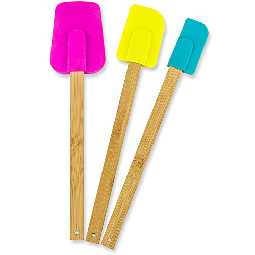 Bamboo Silicone Spatulas (Set Of 3)