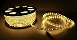 150'ft Warm White 2-Wire LED Rope Light Flexible Home Outdoor Christmas Lighting 110v