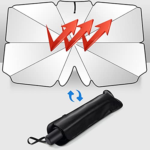 Zonwering voor auto, voorruit, jaloezieën voor de zon, anti-uv-bescherming, opvouwbaar, isolatie voor de auto, luxe… - Afbeelding 3