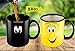 Cortunex Heat Changing Mug - 11 Oz Color Changing Coffee Mug with Funny Yellow Cartoon Smiley Face - Great Gift for Him Or Her Novelty Color Changing Tea Cup with Fun Gift Box