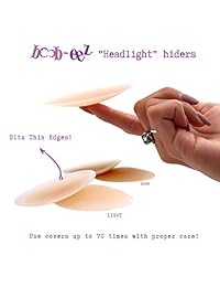 Boob-eez Hiders Headlight Hideis Pastillas finas de silicona reutilizables para pezones