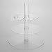 DYCacrlic Acrylic 4-Tier Round Cupcake Stand Display, Dessert Holders Cupcake Tree,Clear Tiered Cake Stand Wedding Cupcake Tower (4 Tier Round Tube)