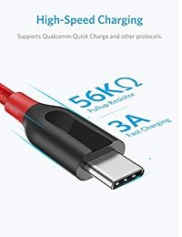Anker Powerline - Cable USB A 2.0 para Galaxy S9, S8+, S8, MacBook, Sony XZ, LG V20 G5 G6, HTC 10, Xiaomi 5 y más (35.8 in)