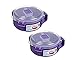 Sistema To Go Collection Microwave Breakfast Bowl (2 Pack) 28.7 Ounce/ 3.6 Cup, Blue or Lime or Pink or Purple