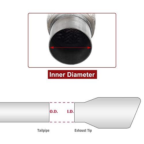 Upower 3 Inch Diameter Exhaust Flex Extension Pipe Connector Tube, 4"+6" 10"OAL Heavy Duty Stainless Steel
