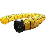 XPOWER 12DH25 PVC Extra Flexible Ducting Hose, -20 to 180 degrees F Temperature Range, 25' Length, 12" ID
