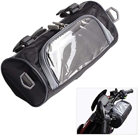 Anclle Windshield Bag Handlebar Fork Bag, Bicycle Front Handlebar Fork Storage Bag Container with Transparent Touch Screen Small Bag and Adjustable Straps
