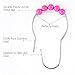 Amazer Shower Curtain Hooks, Decorative Shower Curtain Hooks Stainless Steel Shower Curtain Hooks and Shower Hooks for Bathroom Shower Rods Curtains-Set of 12, Magenta