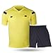 Shinestone Referee Shirts, Men's Soccer Football Sports Referee Umpire Shirt Uniform Jersey Costume Short Sleeves Wicking and Quick Drying for Sports