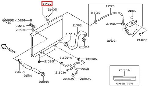 Infiniti 21430-7995A, Radiator Cap