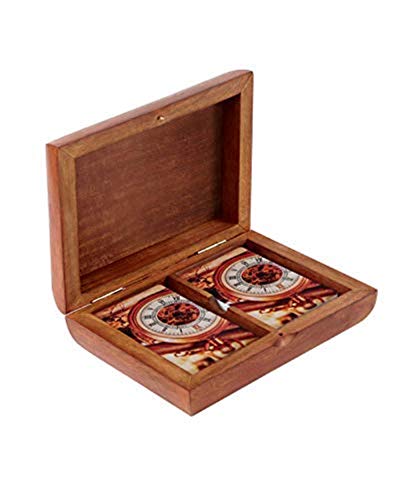 STORE INDYA Handmade Wooden Playing Card Box and Deck Box Storage Case - Thumbnail 7