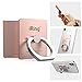iRing Link, Made in Korea, Wireless Charging Friendly Phone Holder - Cell Phone Ring Grip Finger Holder and Stand Compatible with iPhone, Galaxy, and Other Smartphones.(Rose Gold)