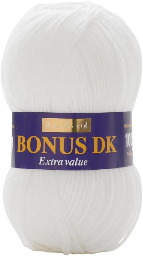 Sirdar Hayfield Bonus DK White 961 100g Double Knitting Yarn