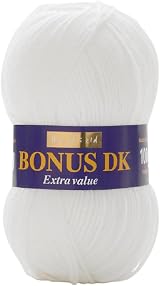 Sirdar Hayfield Bonus DK White 961 100g Double Knitting Yarn