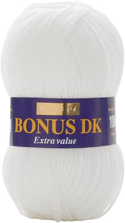 Sirdar Hayfield Bonus DK White 961 100g Double Knitting Yarn