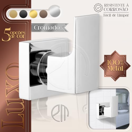 Kit 2 Acabamento Registro Chuveiro Quadrado Cromado Alavanca Banheiro Padrão Docol