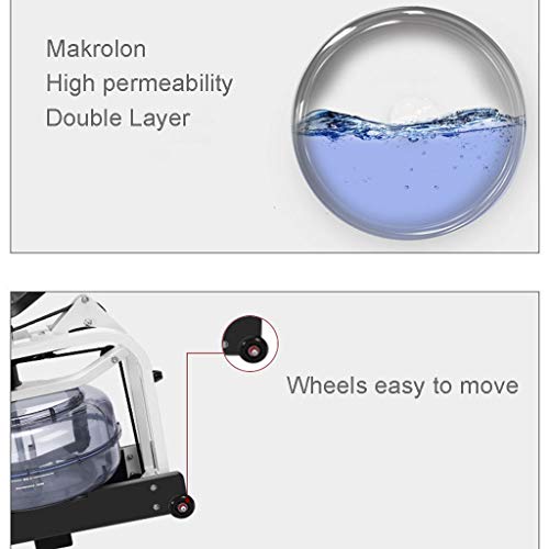 Rowing-machine-Water-Trac-Glider-Cardio-Fitness-Equipment-Water-Resistance-with-LCD-Display-440-LB-Weight-Capacity-for-Home-Gym-Color-One-Rail-Silver