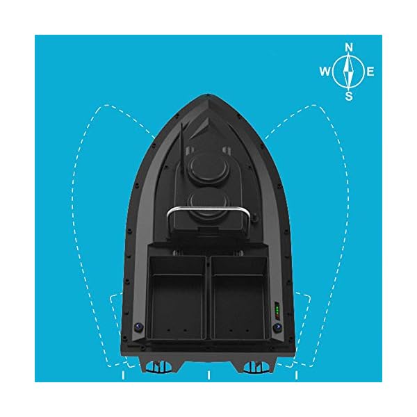 Wangkangyi Fischfinder Futterboot, 500M 2,4 GHz Angeln RC Boot Ferngesteuertes Fischerboot für Pools und Seen… – Bild 3