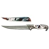 White Eagle Fantasy Dagger Bowie Knife w/Sheath Outdoor Collectible