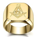316L Stainless Steel Masonic Ring for Men Master Masonic Signet Ring Mason Ring Jewelry (G8)